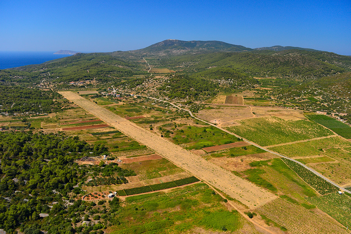 Remains of the World War II airport on the island of Vis